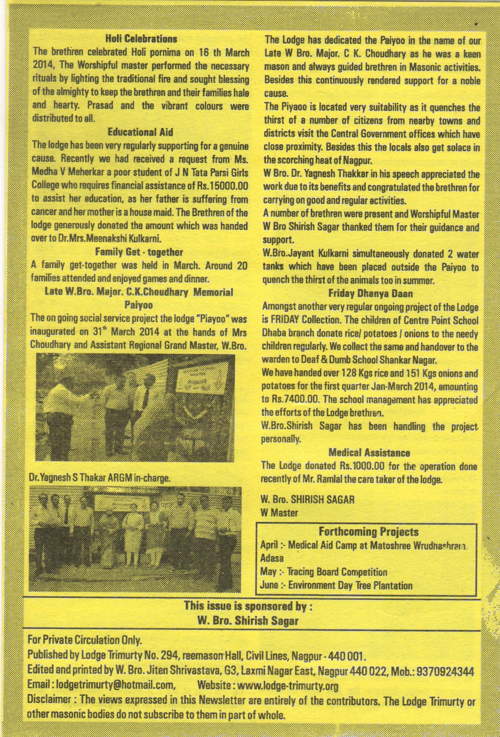 On The Square Newsletter - Page 4 (Final)